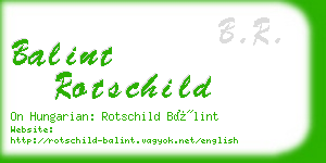 balint rotschild business card